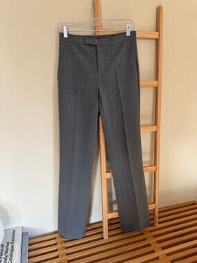 Club Monaco Gray Wool Blend Straight Leg Trousers Size 2